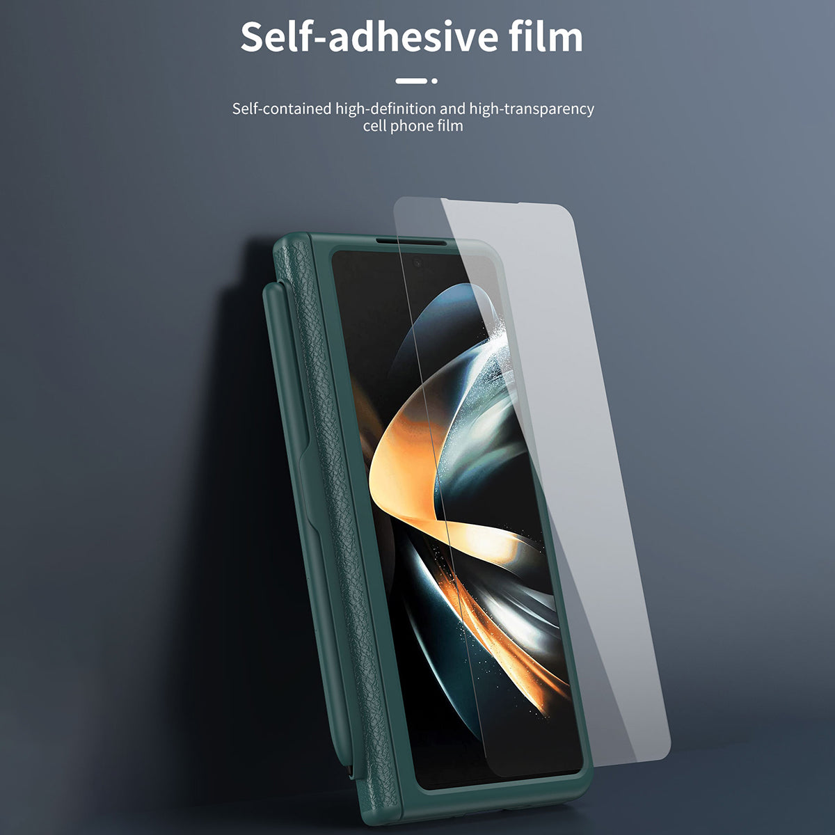 For Samsung Galaxy Z Fold3 5G Hinged Kickstand Case PU Leather PC Phone Cover with Stylus and Tempered Glass Film For Samsung Galaxy Z Fold3 5G Hinged Kickstand Case PU Leather PC Phone Cover with Stylus and Tempered Glass Film